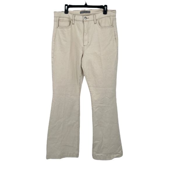 Joe's Jeans high rise flare beige denim size 33 - Picture 1 of 5